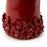 Low Flower Crafted Round Vase <br> Red <br> (Ø 17 x H 20) cm