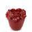 Flower Crafted Round Vase <br> Red <br> (Ø 17 x H 22) cm