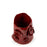 Flower Crafted Round Vase <br> Red <br> (Ø 18 x H 21.5) cm