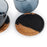 Equilibrio Glasses & Coasters <br> Smoke Black <br> Set of 2