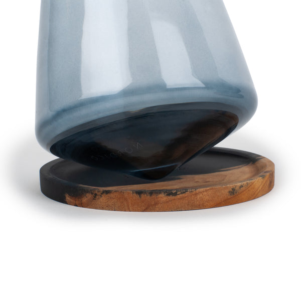 Equilibrio Glasses & Coasters <br> Smoke Black <br> Set of 2