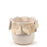 Flower Crafted Round Vase <br> White <br> (Ø 21 x H 20.5) cm