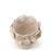 Flower Crafted Round Vase <br> White <br> (Ø 21 x H 20.5) cm