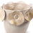Flower Crafted Round Vase <br> White <br> (Ø 21 x H 20.5) cm