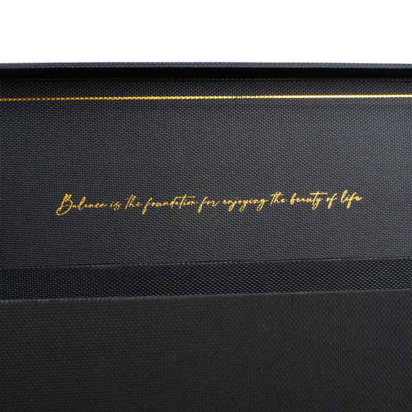 Equilibrio Glasses & Coasters <br> Smoke Black <br> Set of 2