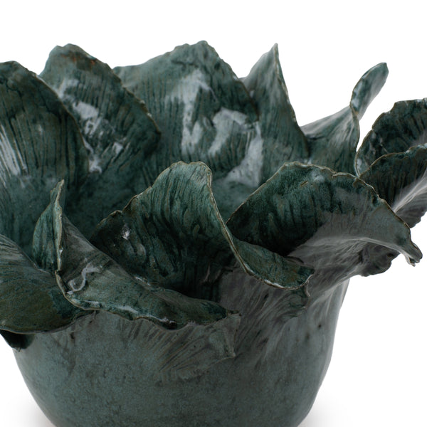 Ruffle Vase <br> Midnight Blue <br> (Ø 35 x H 20) cm