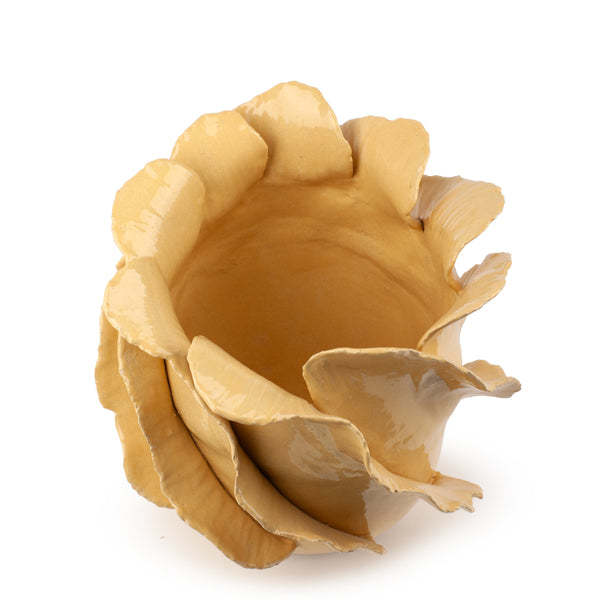 Organic Vase <br> Pastel Yellow <br> (Ø 30 x H 28) cm