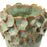 Petals Crafted Round Vase <br> Pale Green <br> (Ø 20 x H 20.5) cm
