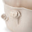 Roses Crafted Decorative Pot <br> White <br> (Ø 35 x H 22) cm