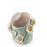 Lilies Crafted Round Vase <br> Pastel Green <br> (Ø 18 x H 25) cm
