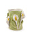 Lilies Crafted Round Vase <br> Lime Green <br> (Ø 18 x H 25) cm