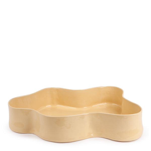 Cloud Dish <br> Pastel Yellow <br> (L 46 x H 8) cm