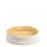 Rough Round Dish <br> White / Pastel Yellow <br> (Ø 36 x H 8) cm