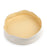 Rough Round Dish <br> White / Pastel Yellow <br> (Ø 36 x H 8) cm