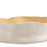 Rough Round Dish <br> White / Pastel Yellow <br> (Ø 25 x H 8) cm