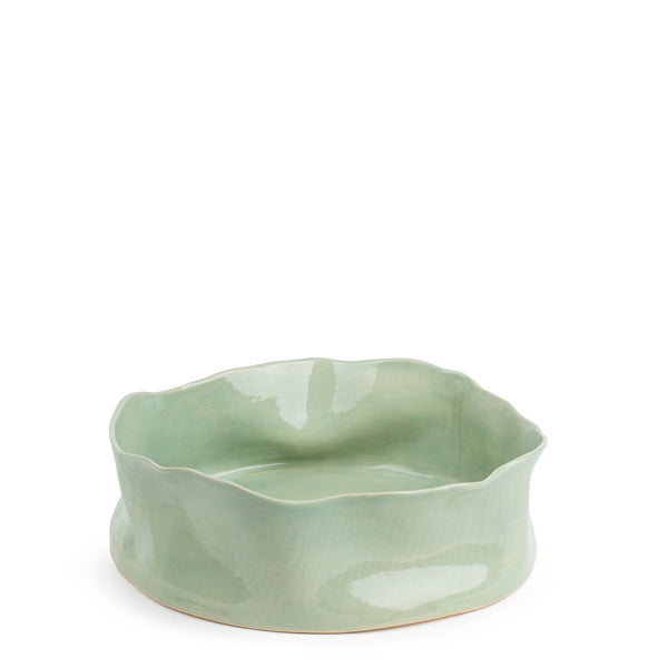 Round Dish with Removable Stand <br> Light Green <br> (Ø 32 x H 20) cm