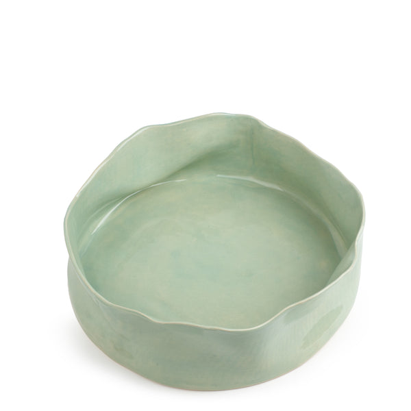 Round Dish with Removable Stand <br> Light Green <br> (Ø 32 x H 20) cm
