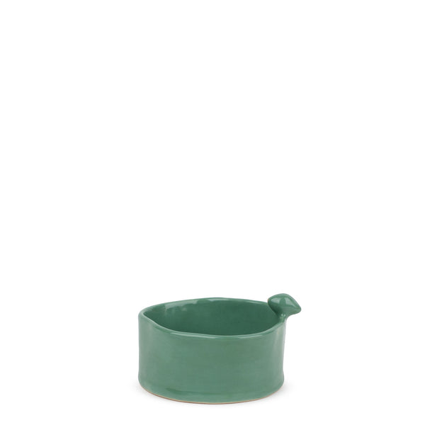 Round Bowl with Bird <br> 
Sea Green <br> 
(Ø 11 x H 7) cm <br>