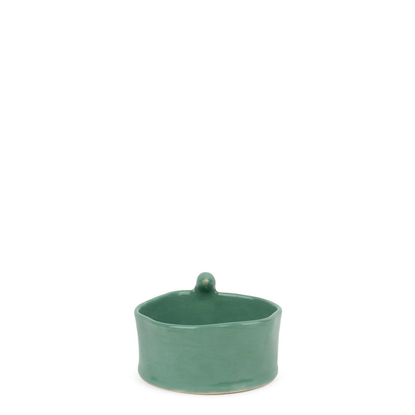 Round Bowl with Bird <br> 
Sea Green <br> 
(Ø 11 x H 7) cm <br>