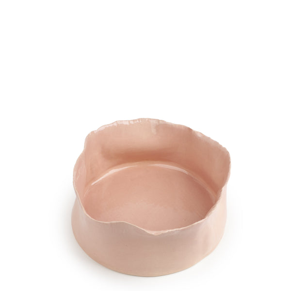 Round Dish with Removable Stand <br> Nude <br> (Ø 25 x H 20) cm