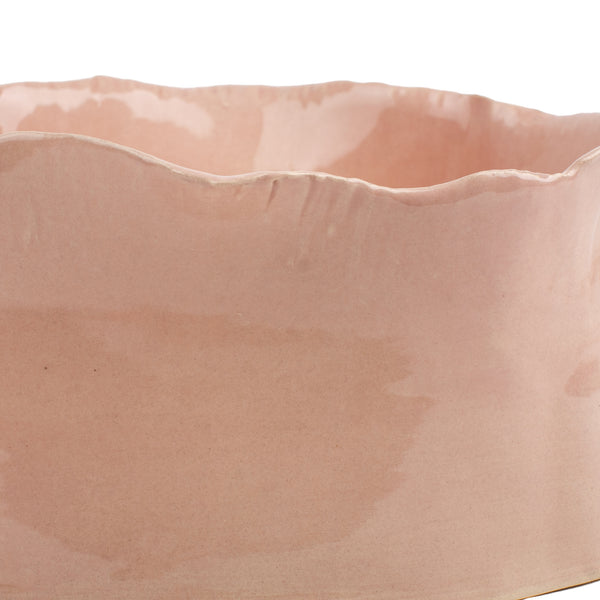 Round Dish with Removable Stand <br> Nude <br> (Ø 25 x H 20) cm