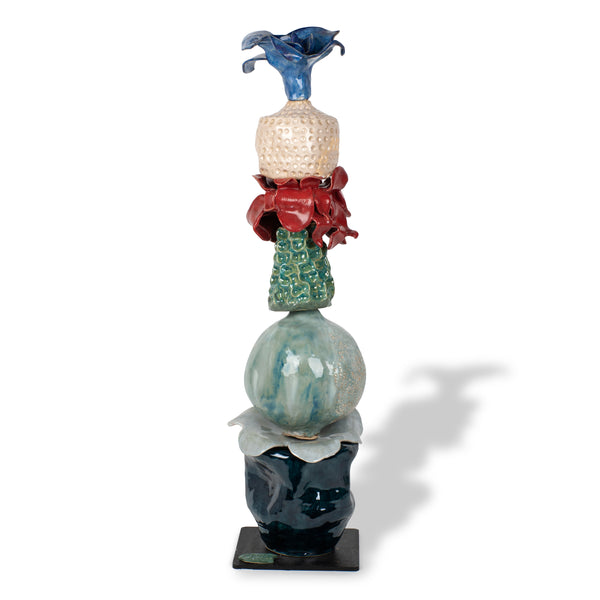 Ceramic Totem <br> (D 23 x W 23 x H 85) cm
