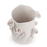 Roses Crafted Round Vase <br> 
White <br> 
(Ø 18.5 x H 27) cm