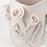 Roses Crafted Round Vase <br> 
White <br> 
(Ø 18.5 x H 27) cm