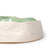 Rough Round Dish <br> White / Pastel Green <br> (Ø 36 x H 8) cm