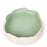 Rough Round Dish <br> White / Pastel Green <br> (Ø 36 x H 8) cm