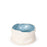 Rough Round Dish <br> White / Pastel Blue <br> (Ø 25 x H 13) cm