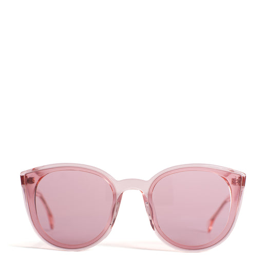Denora Sunglasses <br> Crystal Pink Frame <br> Pink Lenses