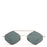 Rigaut Sunglasses <br> Gold Frame <br> Deep Green Lenses