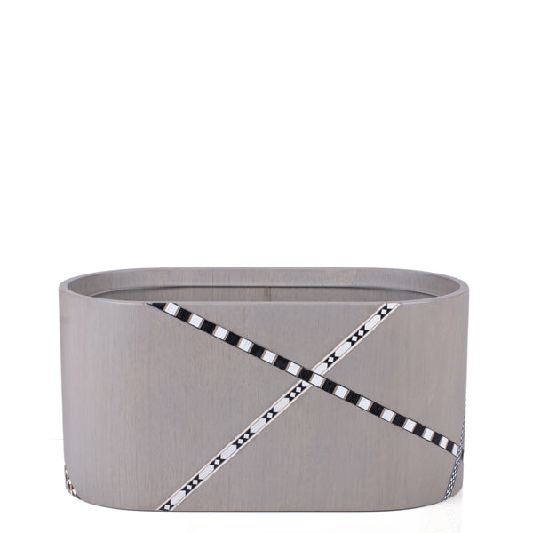 MarquetryMania Bucket & Vase <br> Grey <br> (L 34 x W 17) cm
