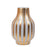 Strypy Vase <br> White with Matt Gold Lines <br> (Ø 33 x H 48) cm