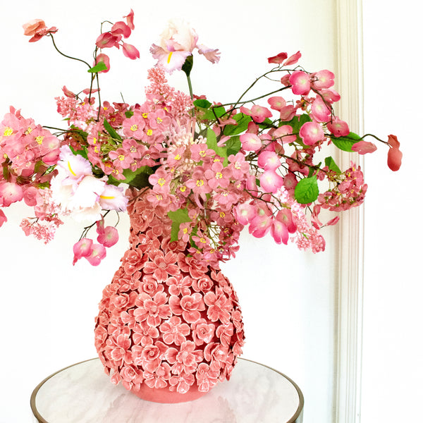 Roses Vase <br>
Pink <br> 
(Ø 35 x H 52) cm