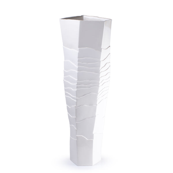 Erosum Vase <br> White <br> (L 21 x W 20 x H 58) cm