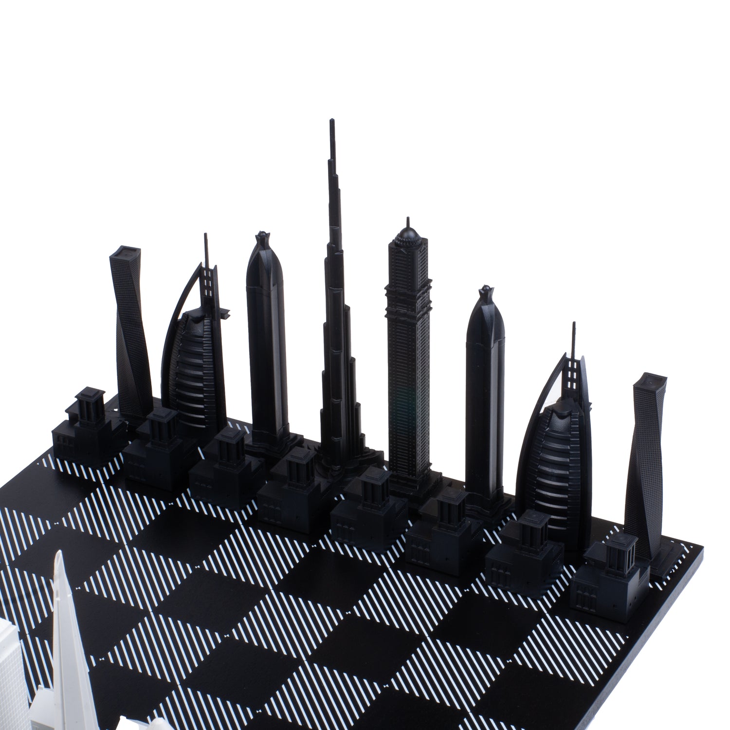 Sky - Stainless Steel London Vs Dubai Edition Chess Board – Maison SIA