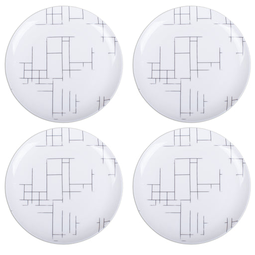 Maze Plate
 <br> (Ø 27 x H 2.5) cm
 <br> Set of 4