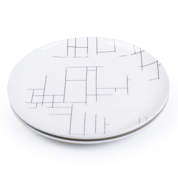 Maze Plate
 <br> (Ø 27 x H 2.5) cm <br> 
Set of 2