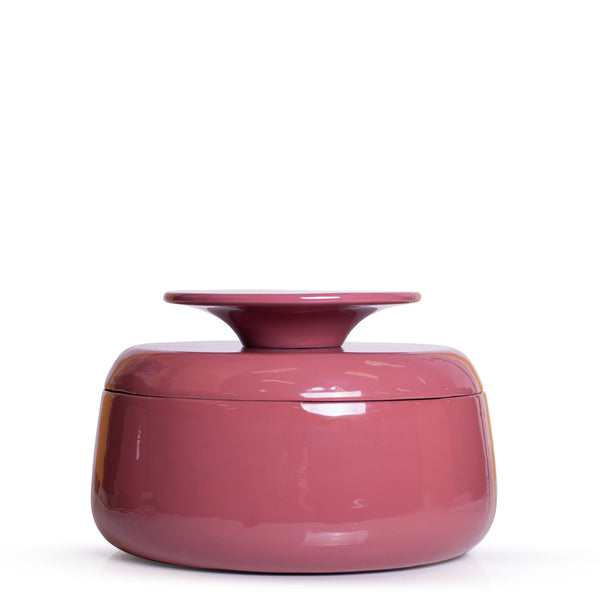 Wooden Hotpot with Stainless Steel Insert <br> 
Pink <br> 
3 Liters
