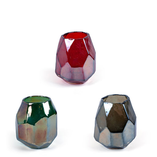 Colorful Diamond Vases <br> Set of 3