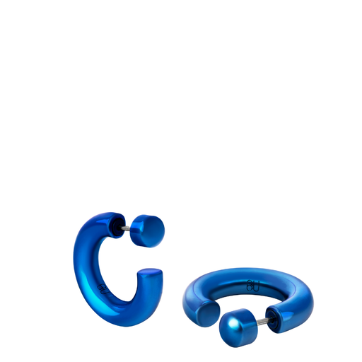 AN-O Mini Hoop Earrings <br> 
Blue Ray