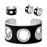 Eyelet Cuff, Ring & Earrings <br> Silver/Black <br> Set of 3