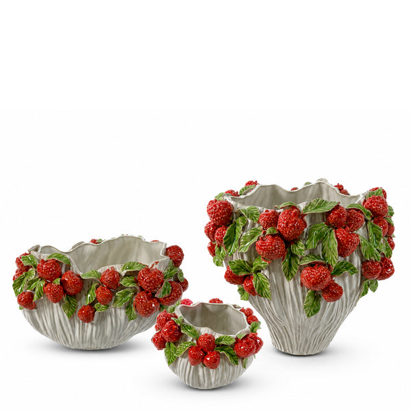 Strawberry Vases <br> Set of 3