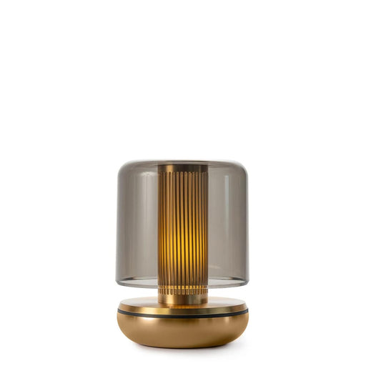 Humble Firefly <br> Rechargeable Table Lamp <br> Gold Body & Smoked Shade