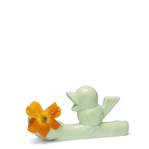 Flowerthief Vase <br> Mint Green <br> (L 16 x W 4 x H 8.5) cm