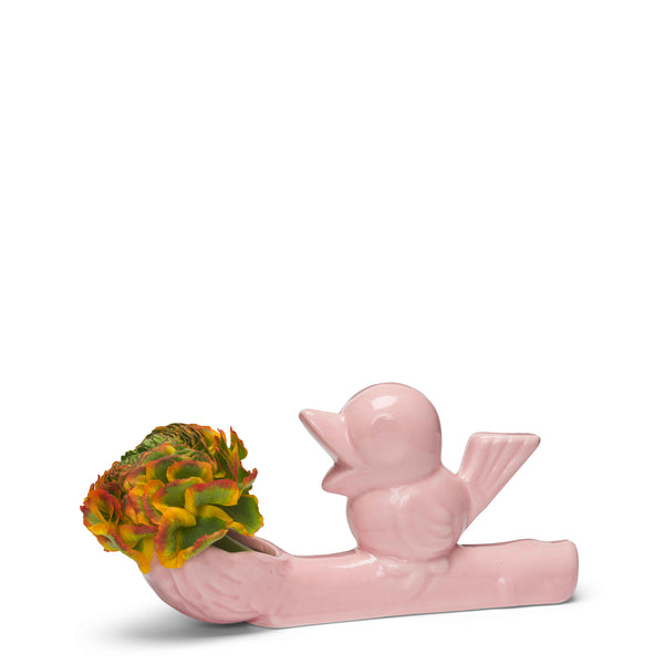 Flowerthief Vase <br> Pink <br> (L 16 x W 4 x H 8.5) cm