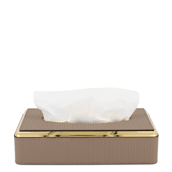 Rectangular Tissue Box <br> Taupe <br> (L 26 x W 14 x H 6) cm