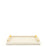 Foscari Tray with Shiny Gold Handles <br> Cream <br> (L 40 x W 25) cm